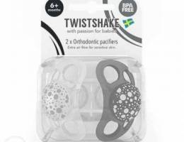 Twistshake 2x Pacifier 0-6m Pastel Grey Wh...