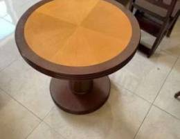 wooden round table