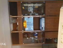 Wooden vitrine for dining or living room