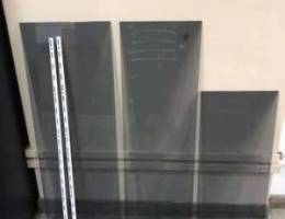 3 Glass shelves