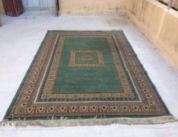 vintage carpet / has a burn mark and a cou...