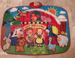 Happy farm play mat