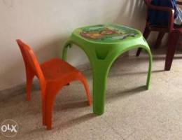 kids table with chair