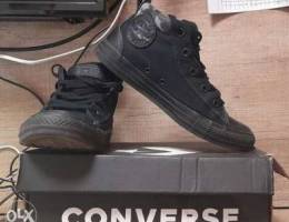 black high converse shoes