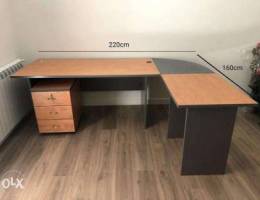 3 Desks + Set of Drawers