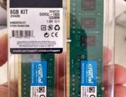 2x4GB Crucial DDR3 Desktop RAM for sale