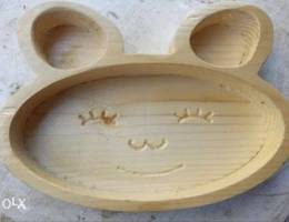 Cat wooden plate