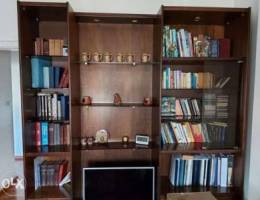 Closet with bookshelves