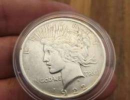 1922 peace dollar. Silver