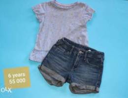 T-shirt & short - 6 years- 55 000