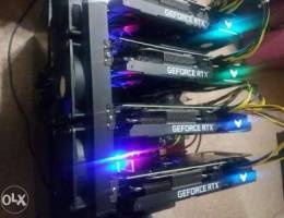 Mining rig with 4 Rtx 3070 (new)