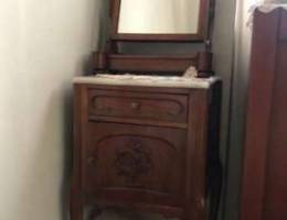 Antique wooden dresser with Mirror