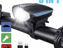 Bicycle light water proof horn +light USB ...