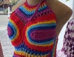 Crochet colorful top