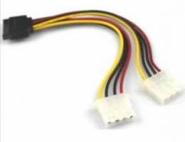 15 pin sata male to 2 famale 4 pin molex