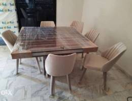 6 chairs dining table