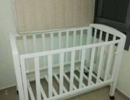 Baby bed with mattress