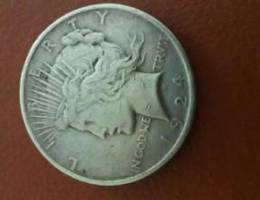 One silver dollar 1924