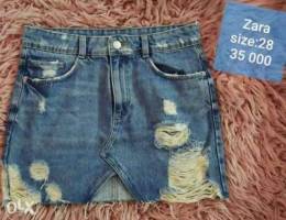 Zara jeans skirt 35 000 ØªÙ†ÙˆØ±Ø©