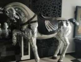 Resine horse with Christal glass