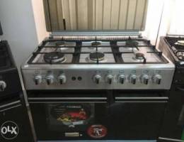 Gaz stove-5eyes stainless/new