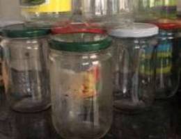 Glass jars with lid