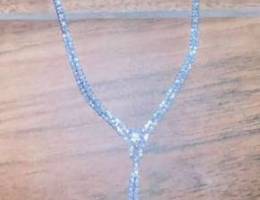 diamonds and white gold necklace