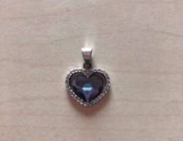 silver pendant heart