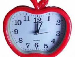 Apple Shape Wall Clock, Alarm Clock