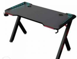 R5 Gaming Desk with Led Lights, Headset Ho...