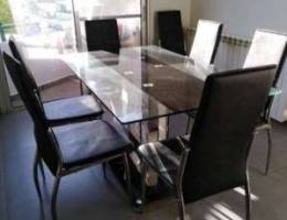 Dining table glass