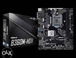 ASRock motherboard b360M-HDV (Supports 3 V...