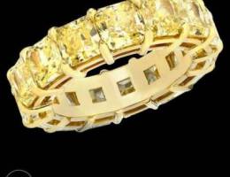8.40ct Fancy Intense Yellow Diamond Ring
