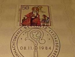Ø§Ù„Ù…Ø§Ù†ÙŠØ§ Ø¨Ø±Ù„ÙŠÙ† Ø·Ø§Ø¨Ø¹ Ø¹ÙŠØ¯ Ø§Ù„Ù…ÙŠÙ„Ø§Ø¯ 1984 stamp ...