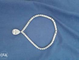 Zircon/Platinum Plated Necklace