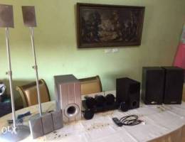 stereo LG + speakers ( LG + Micromaxx + Ak...