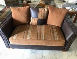 2 sofas with storage box - Leather armrest...